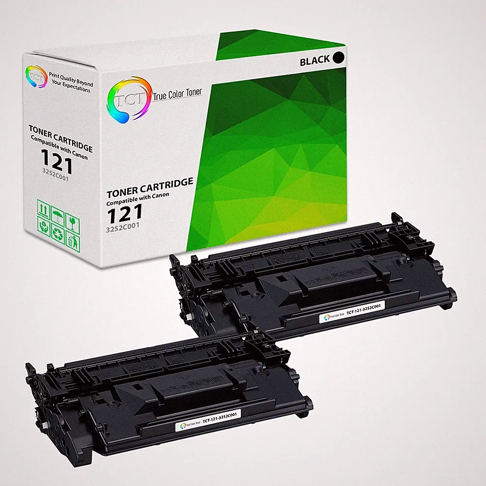 2PK TCT Premium 121 Black For Canon ImageClass D1650 D1620 Compatible Toner