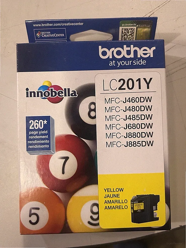 Brother LC201Y Standard Yield Yellow Ink Cartridge 8/2025 Guaranteed