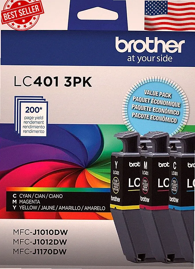 Brother LC4013PKS Original Standard Yield Inkjet Ink Cartridge - CMY - 3 / Pack