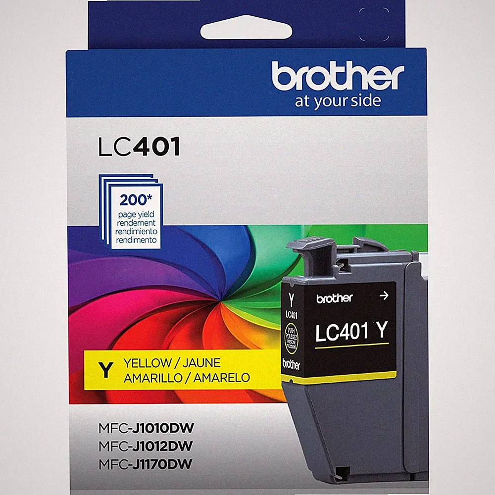Brother LC401YS Yellow Ink Cartridge Standard Yield 200 Pages