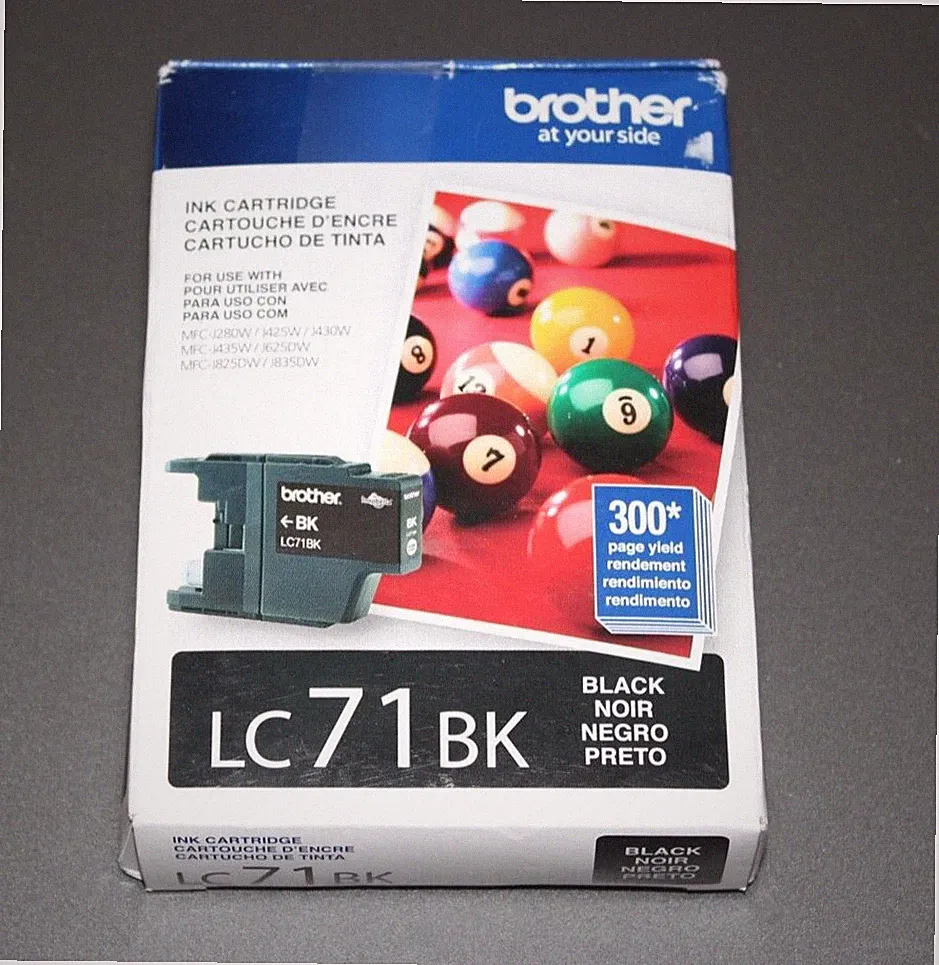 Brother LC71BK Standard-Yield Ink Cartridge - Black !!! READ !!! OPEN BOX