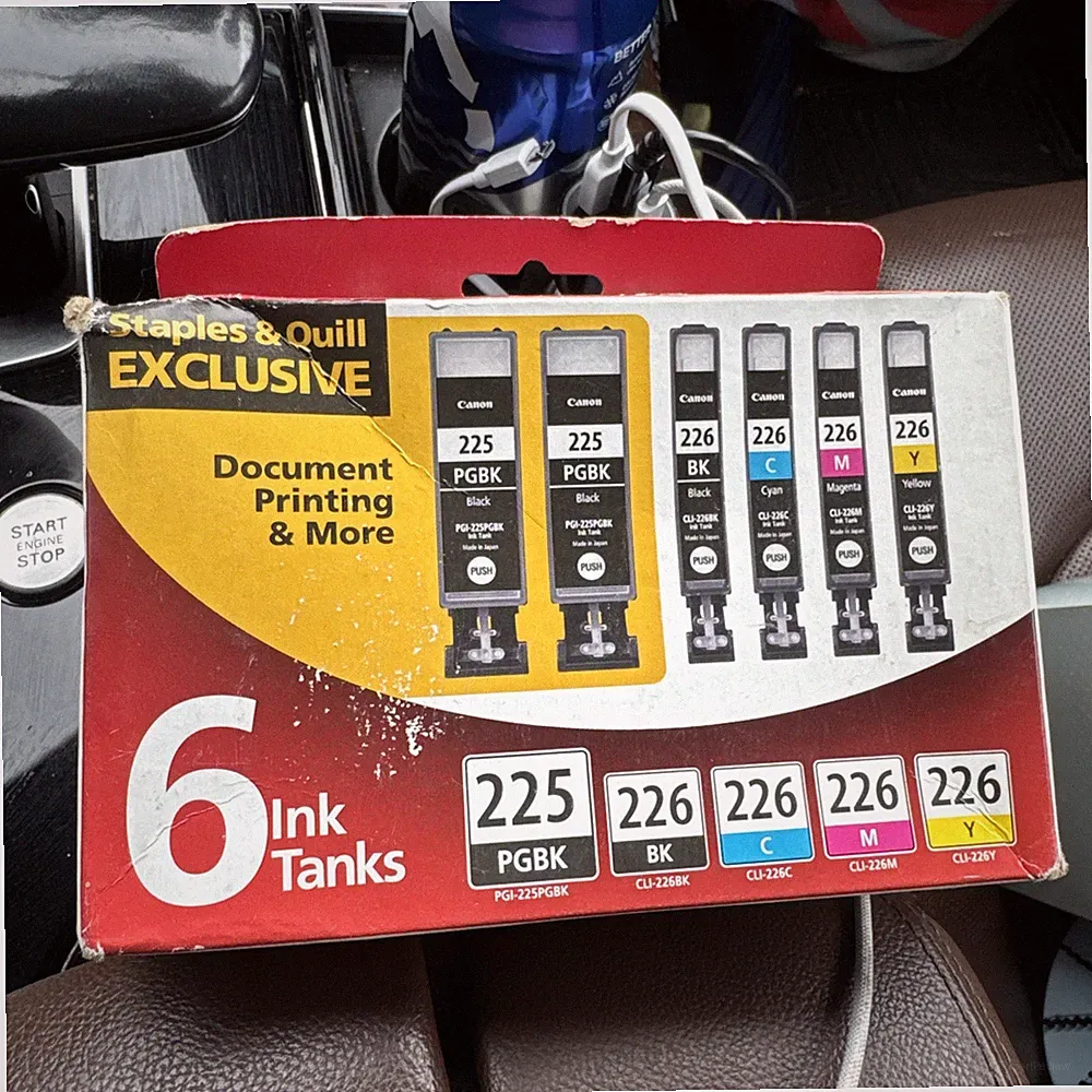 Canon Black/Photo Black/Cyan/Magenta/Yellow Standard Yield Ink Cartridge, 6/Pack
