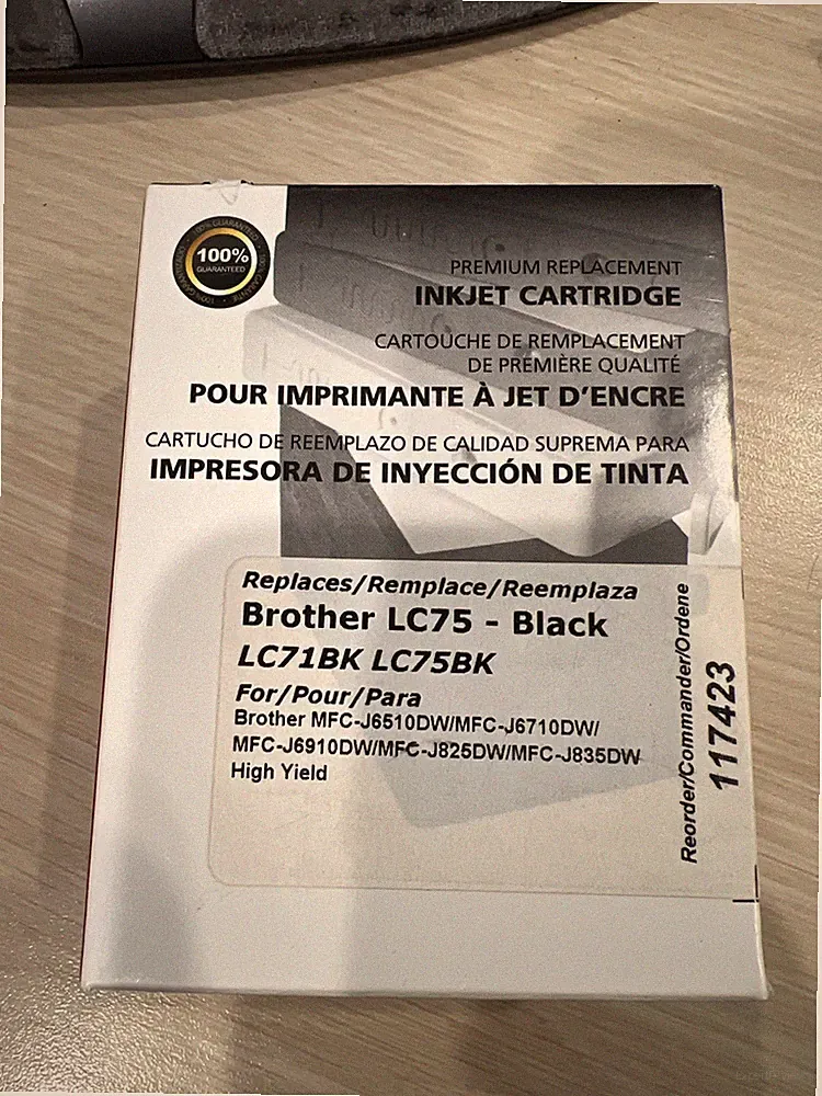 High Yield Premium Replacement Ink Cartridge for Brother LC71BK LC75BK - Black