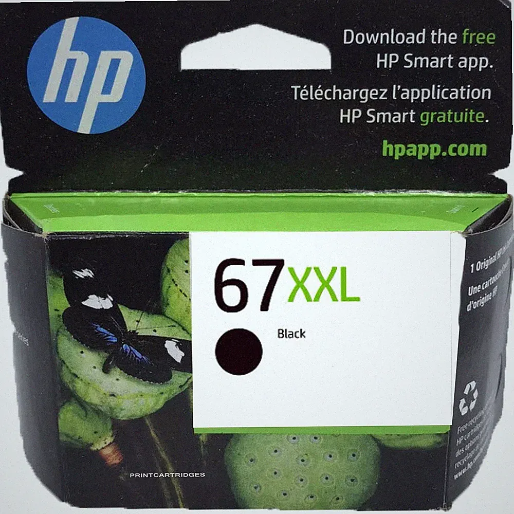 hp 67 black ink cartridge printer ink, standard yield