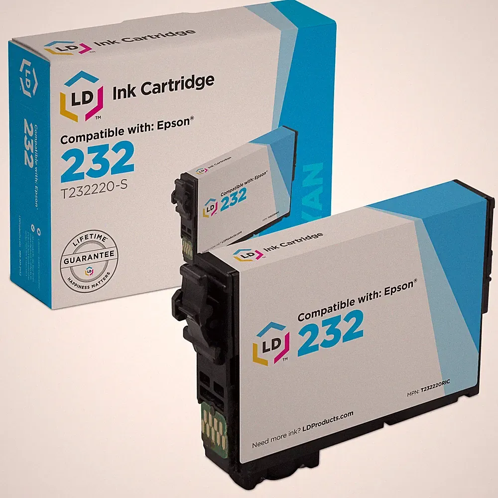 Ink Cartridge Replacement for Epson 232 Standard Yield (Cyan, Single)