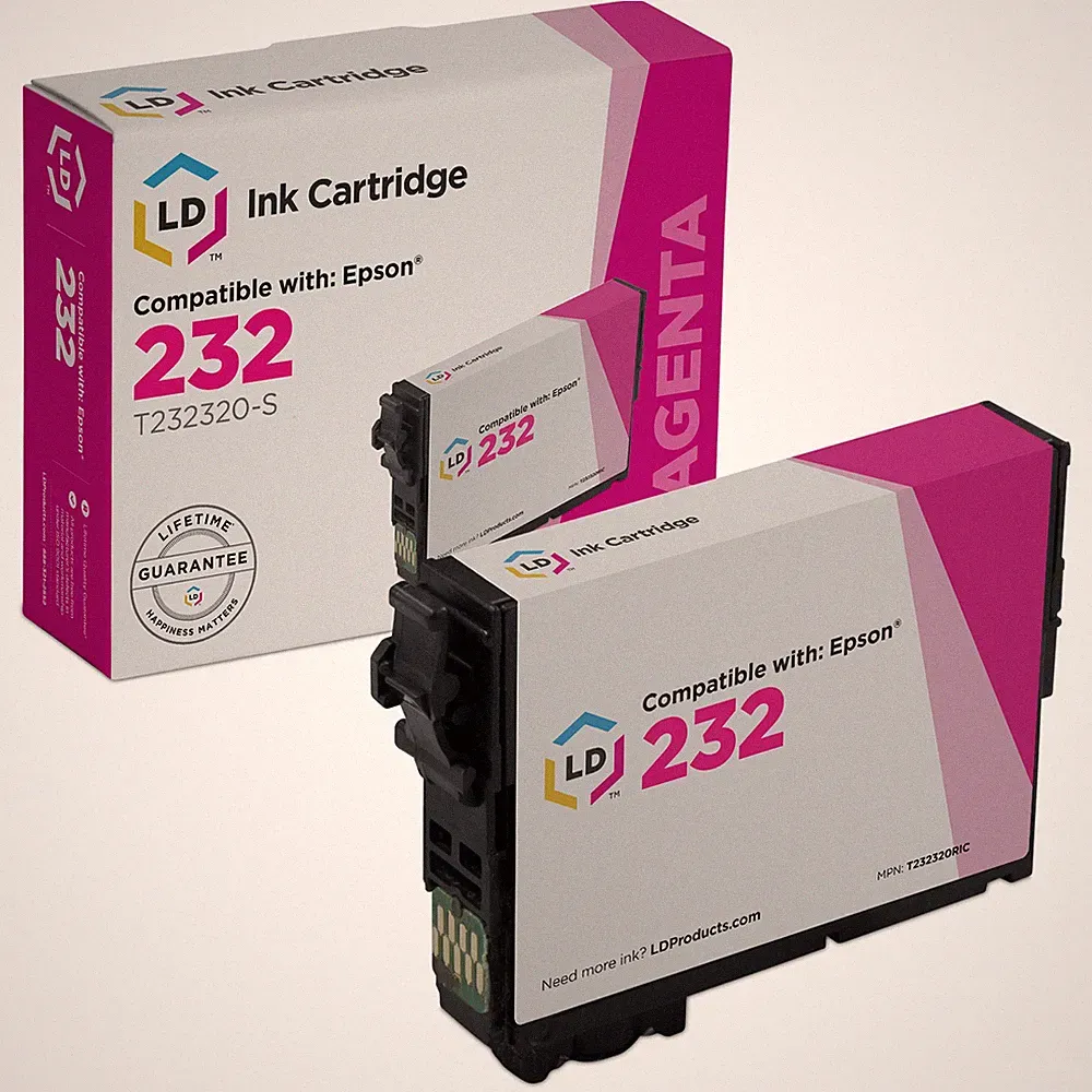Ink Cartridge Replacement for Epson 232 Standard Yield (Magenta, Single)