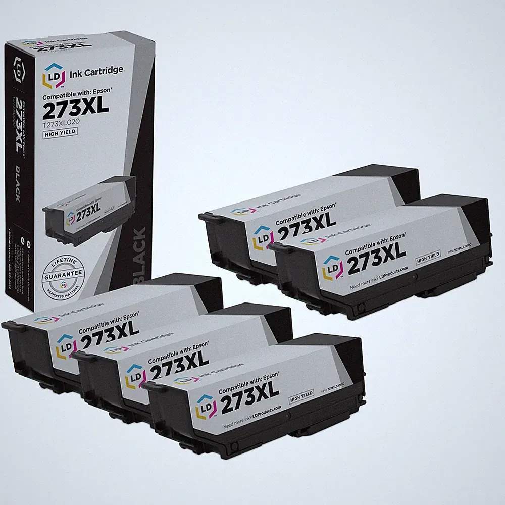 LD Replacement Epson 273XL T273XL120 Pack of 5 HY Photo Black Ink Cartridges