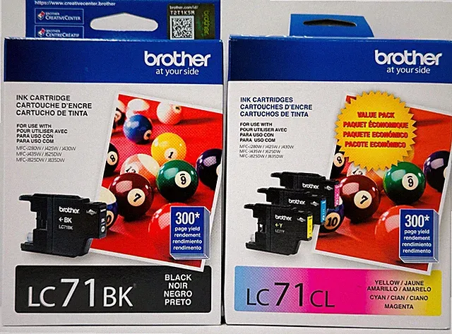 New Genuine Brother LC71 Black Color Ink Cartridges Box MFC-J280W, MFC-J425W