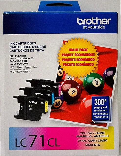 New Genuine Brother LC71 Cyan Magenta Yellow Box Ink Cartridges MFC-J425W