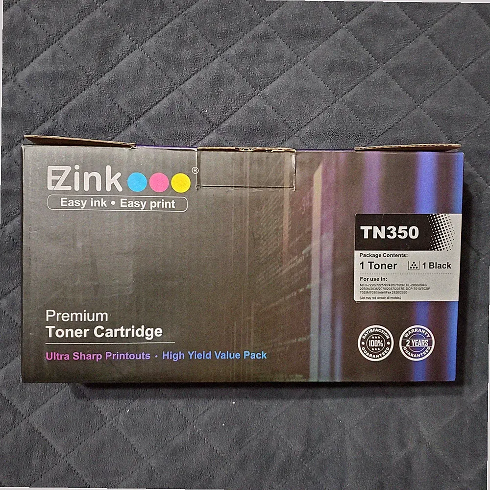 NIB EZ Ink TN350 Black Compatible Toner For Brother Model Printers Open Box