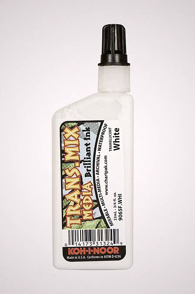 Translucent Mix Media Pigment-Based Drawing Ink 0.75 Oz. Bottle White